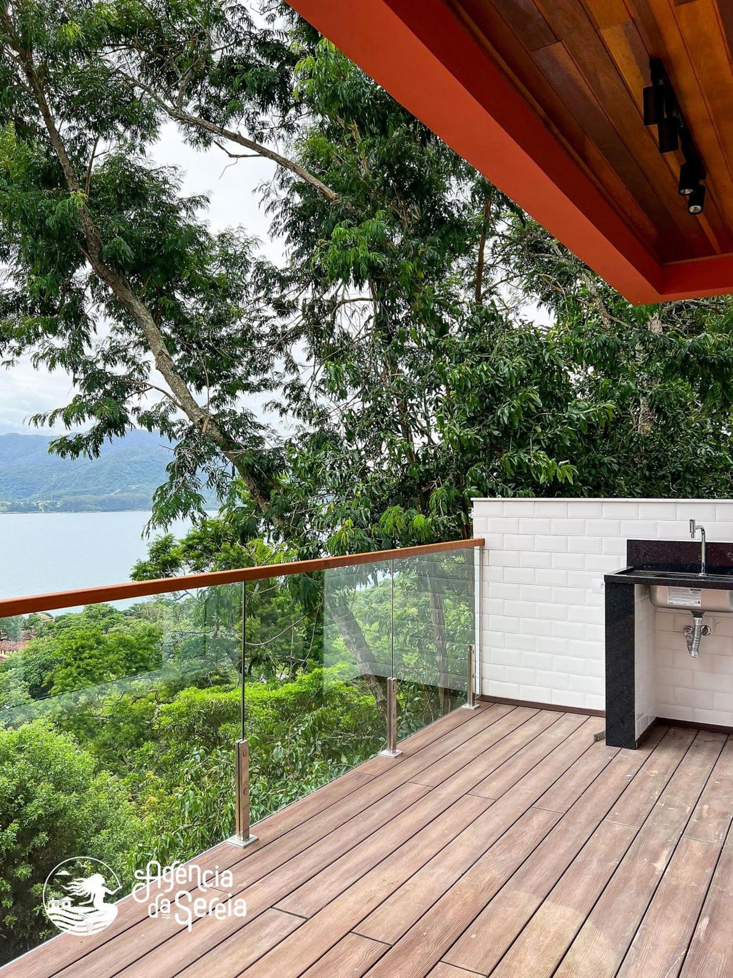 Linda Casa Com Vista Incrivel Em Condominio No Sul Da Ilha Ilhabela Exterior foto