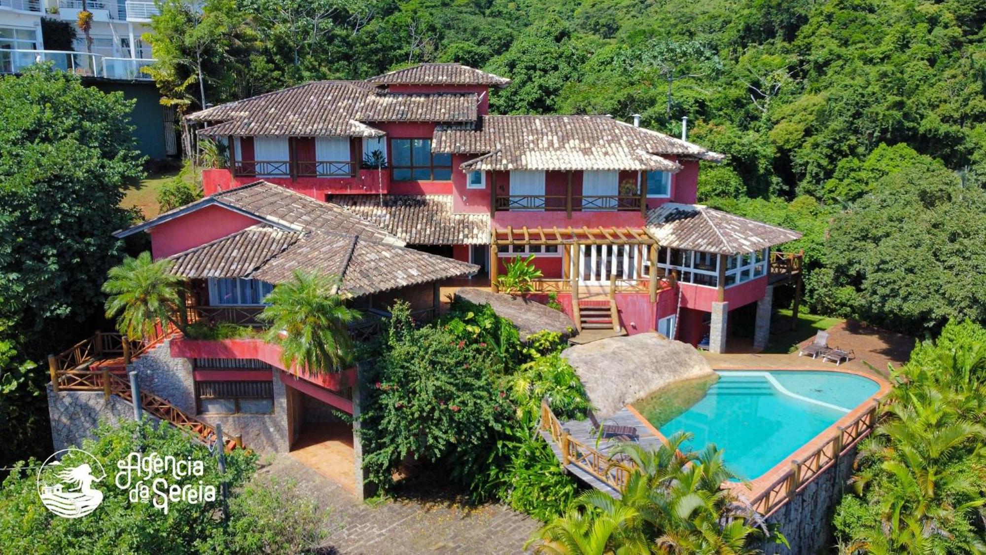 Linda Casa Com Vista Incrivel Em Condominio No Sul Da Ilha Ilhabela Exterior foto